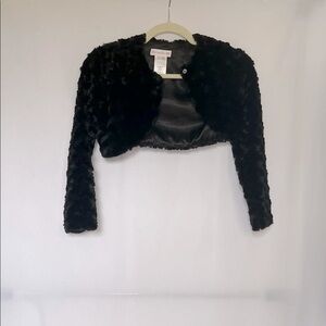 Cachet Elegant Black Teddy Jacket